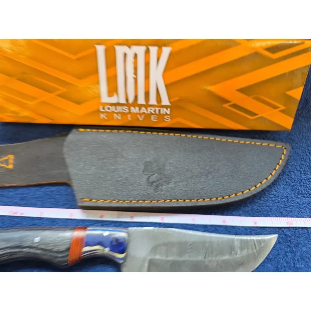 Hunting Bowie Knife 9.5 Inch Custom Forged Damascus Blade LMK Knives #7675